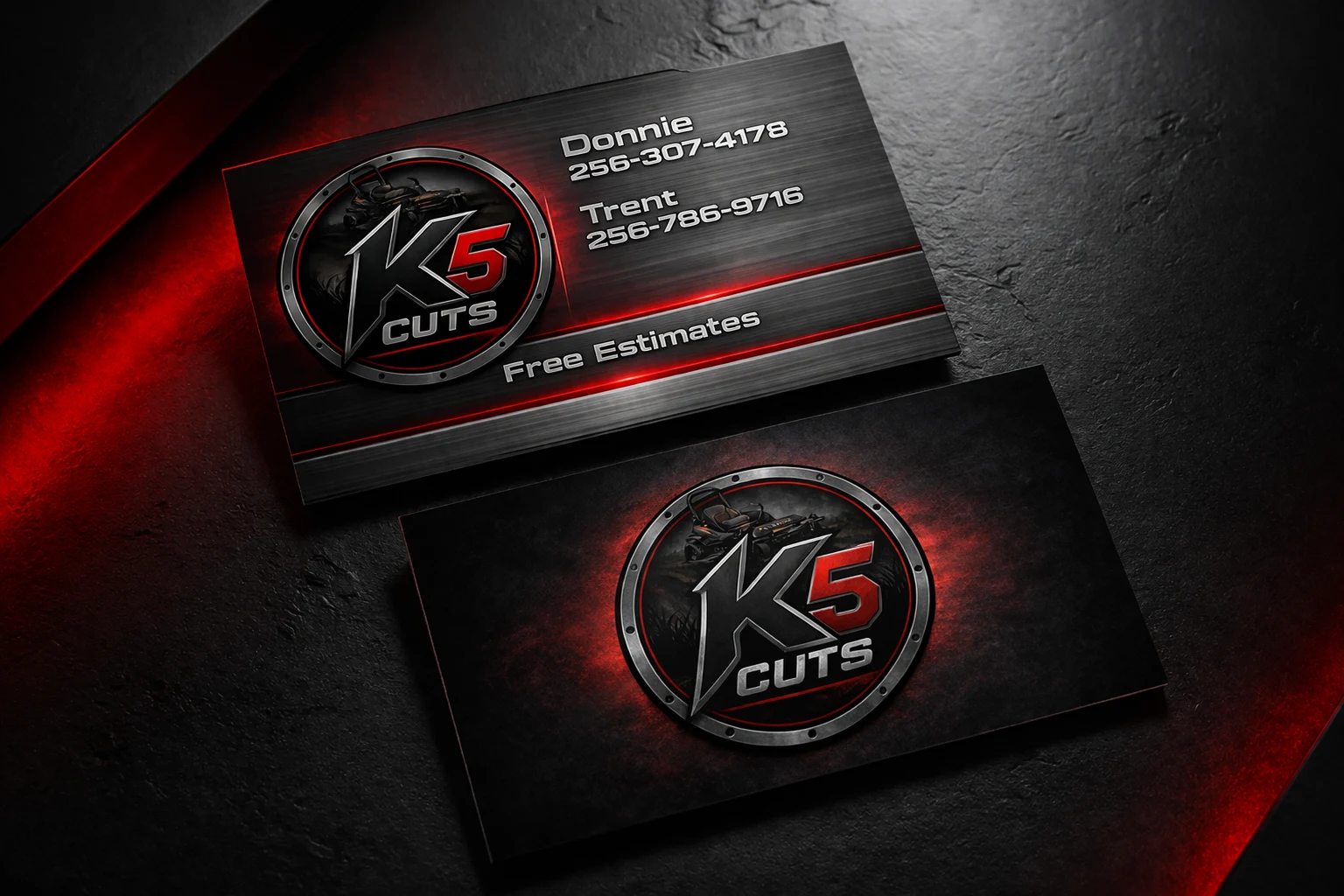 Lawn and outdoor services business card design