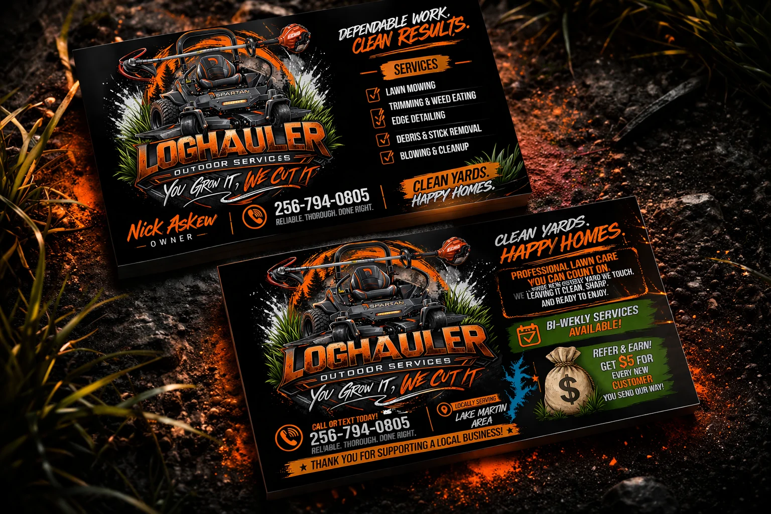 Cleaning and home services business card design