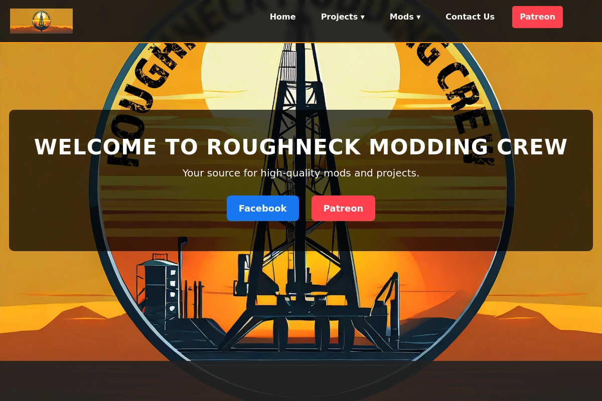 Roughneck Modding Crew website screenshot