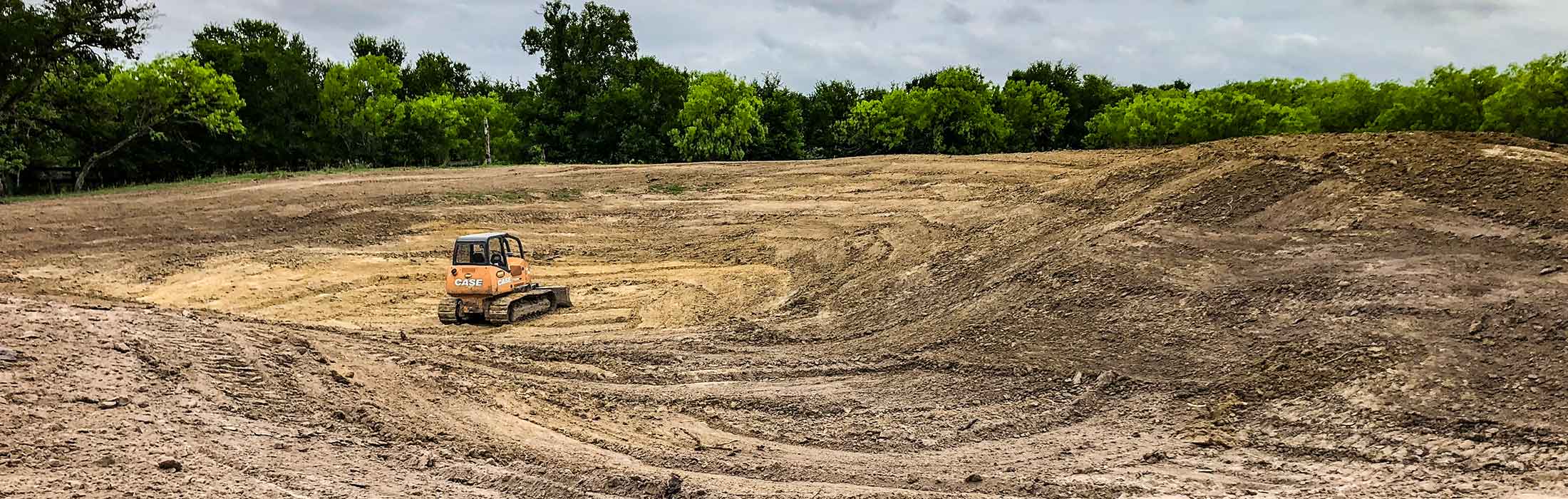 Finished graded land ready for building